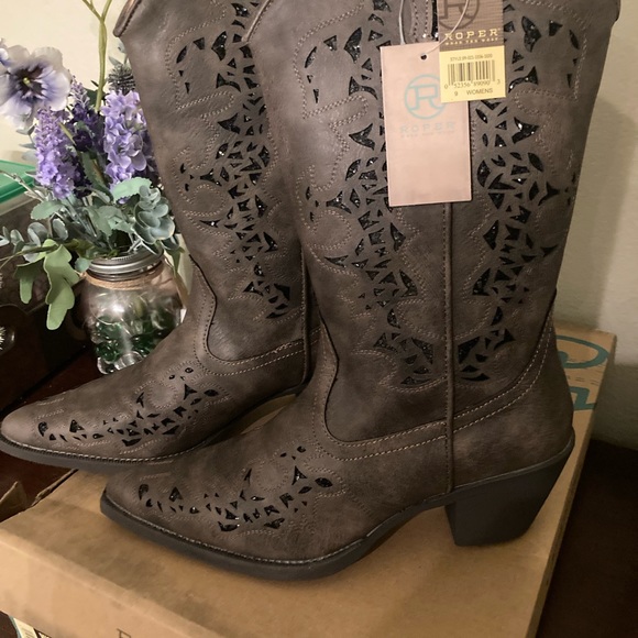 Roper women’s western boots brown size 9 - Picture 2 of 6